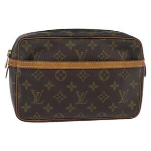 LOUIS VUITTON Monogram Compiegne 23 Clutch Bag M51847 LV Auth BA7170
